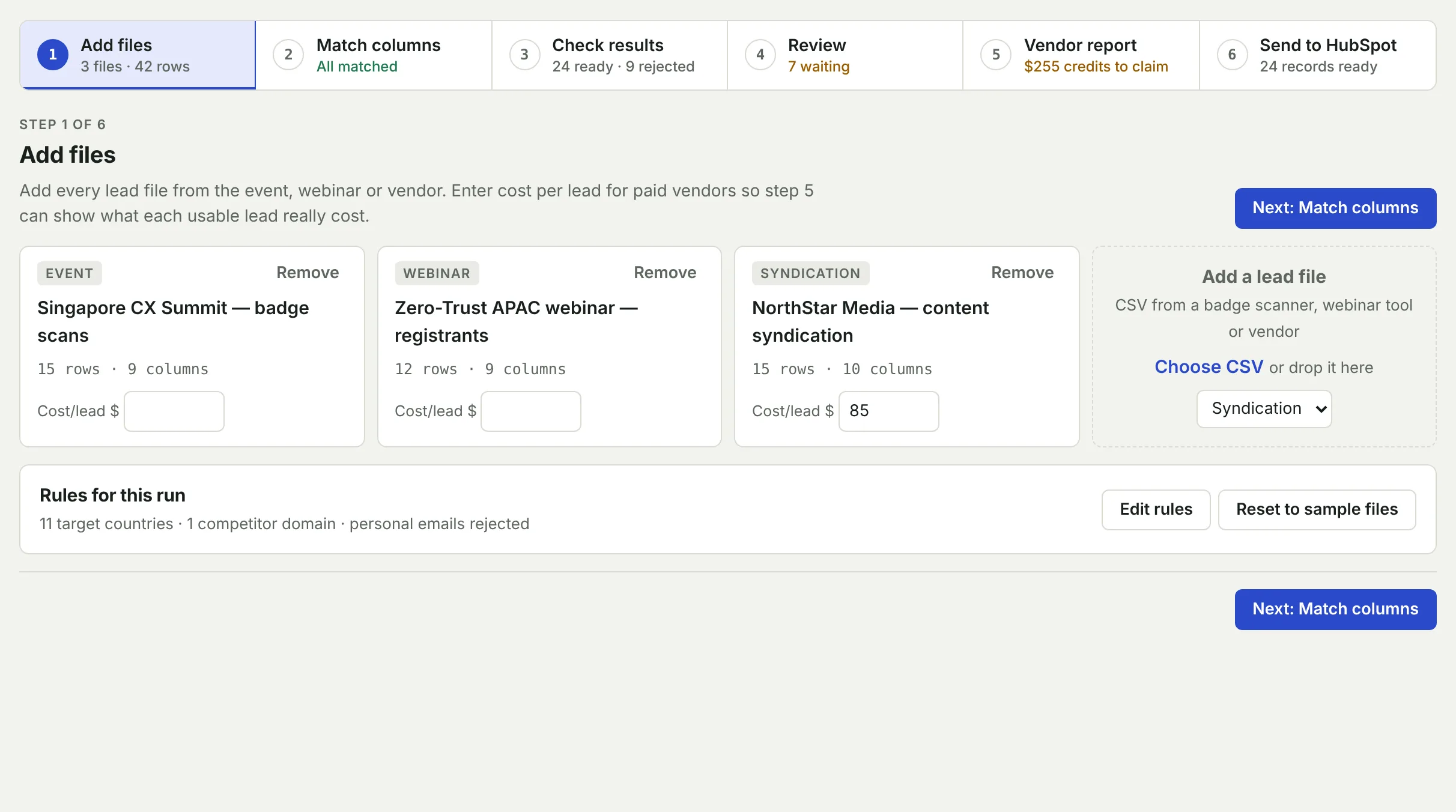 Leadvet step 1: Add files